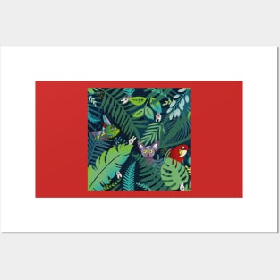 peek-a-boo jungle animals Posters and Art